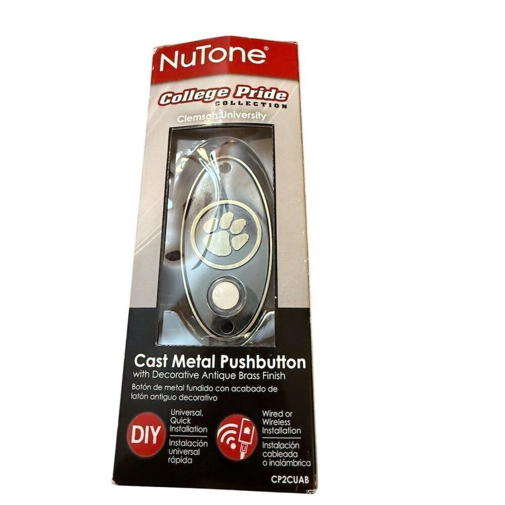 NuTone Gold Clemson University Doorbell Pushbutton